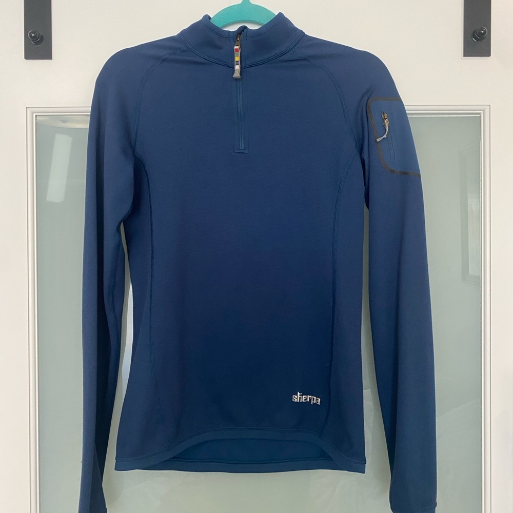 Sherpa Blue Long Sleeve Pullover